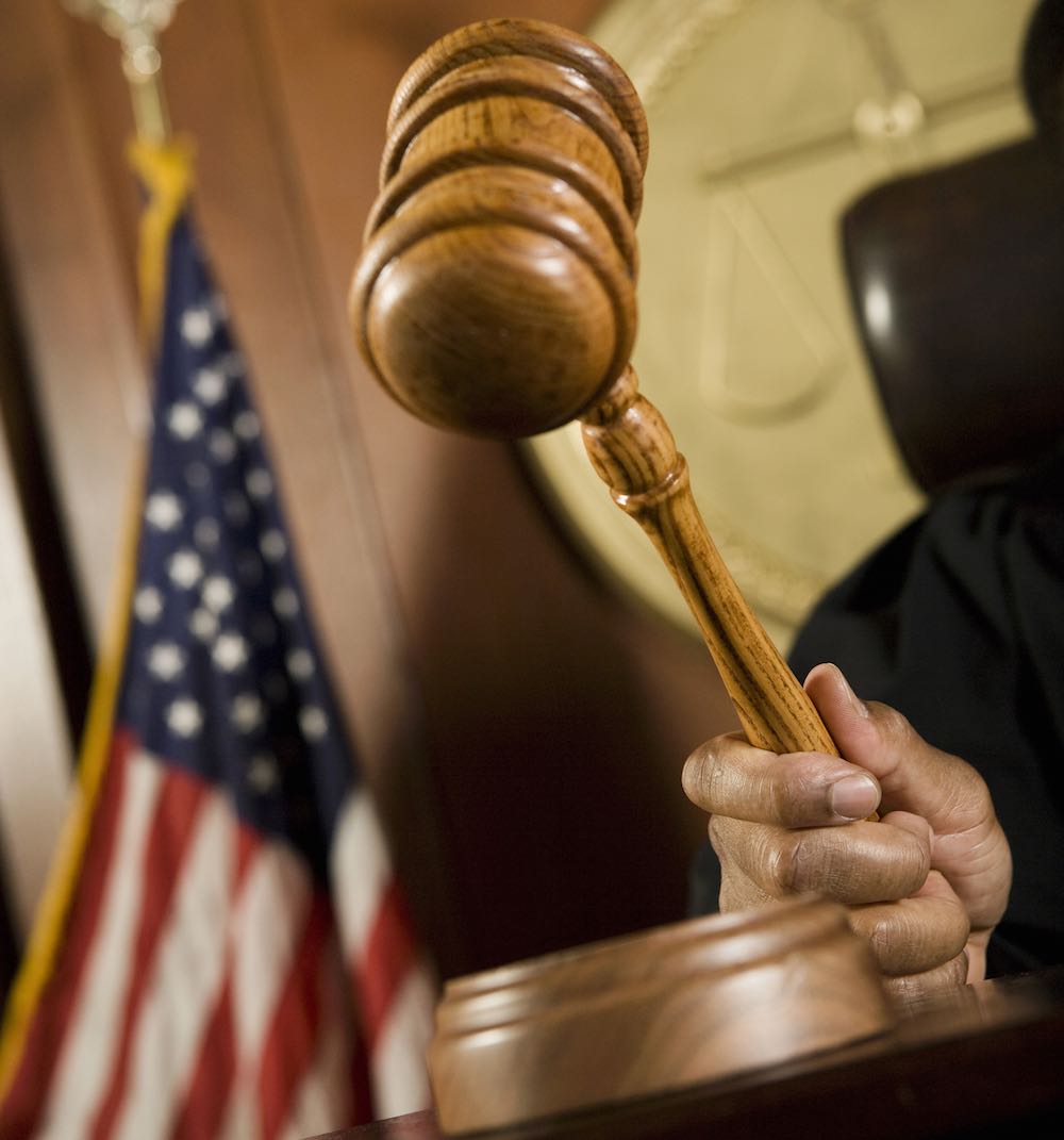 Judge's Gavel at the ready in a domestic violence case